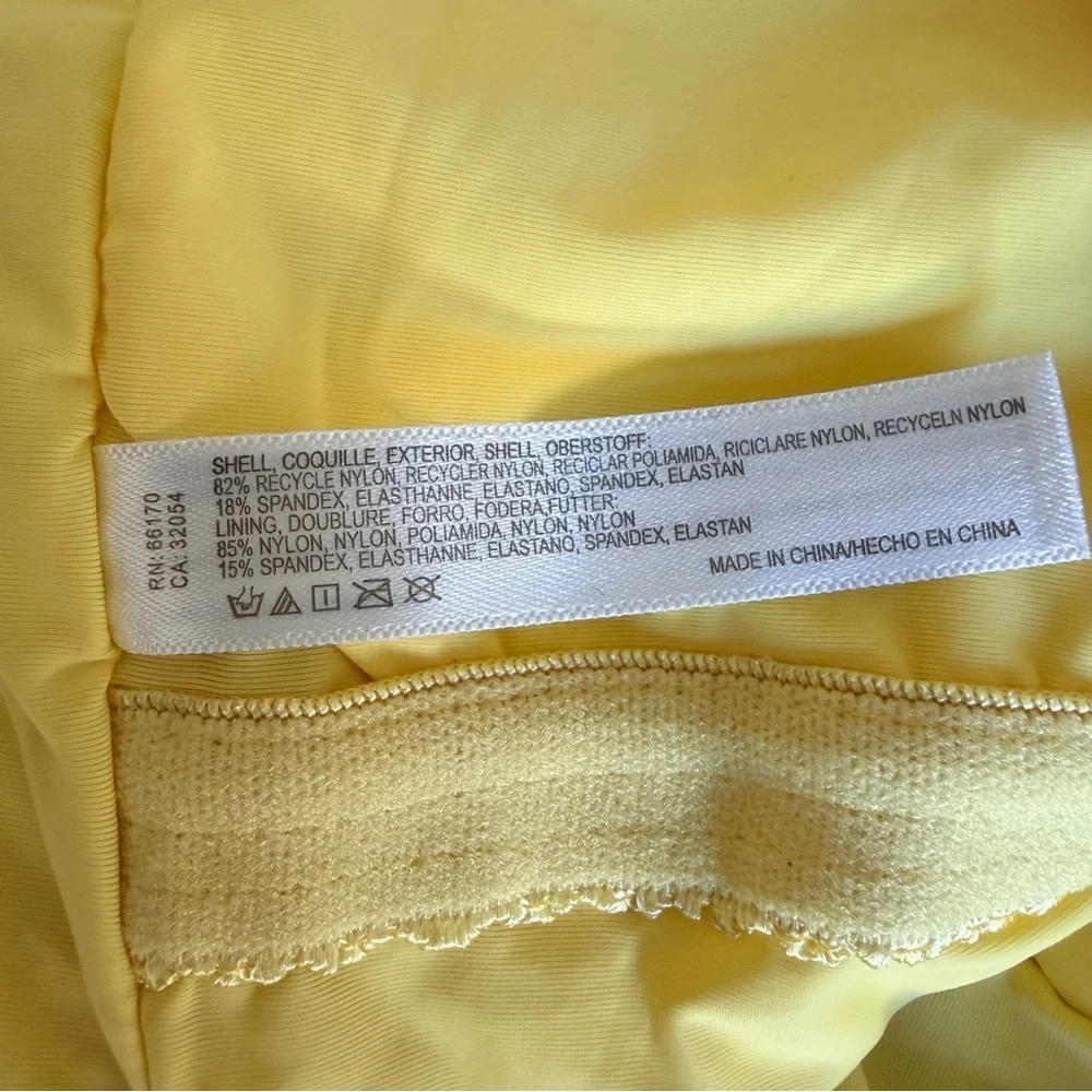 Anthropologie Pineapple Yellow and Green High Neck Swimsuit | S